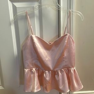 Pink Satin Top
